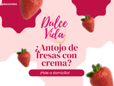 Fresas con Crema Dulce Vida