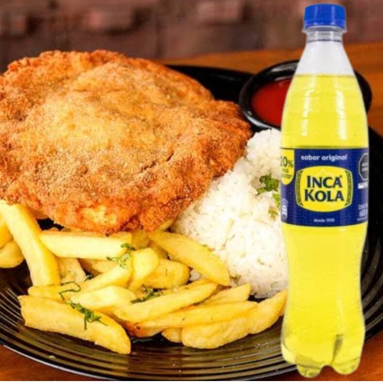 Milanesa de Pollo + Papás Fritas +Inca Kola 500 Ml