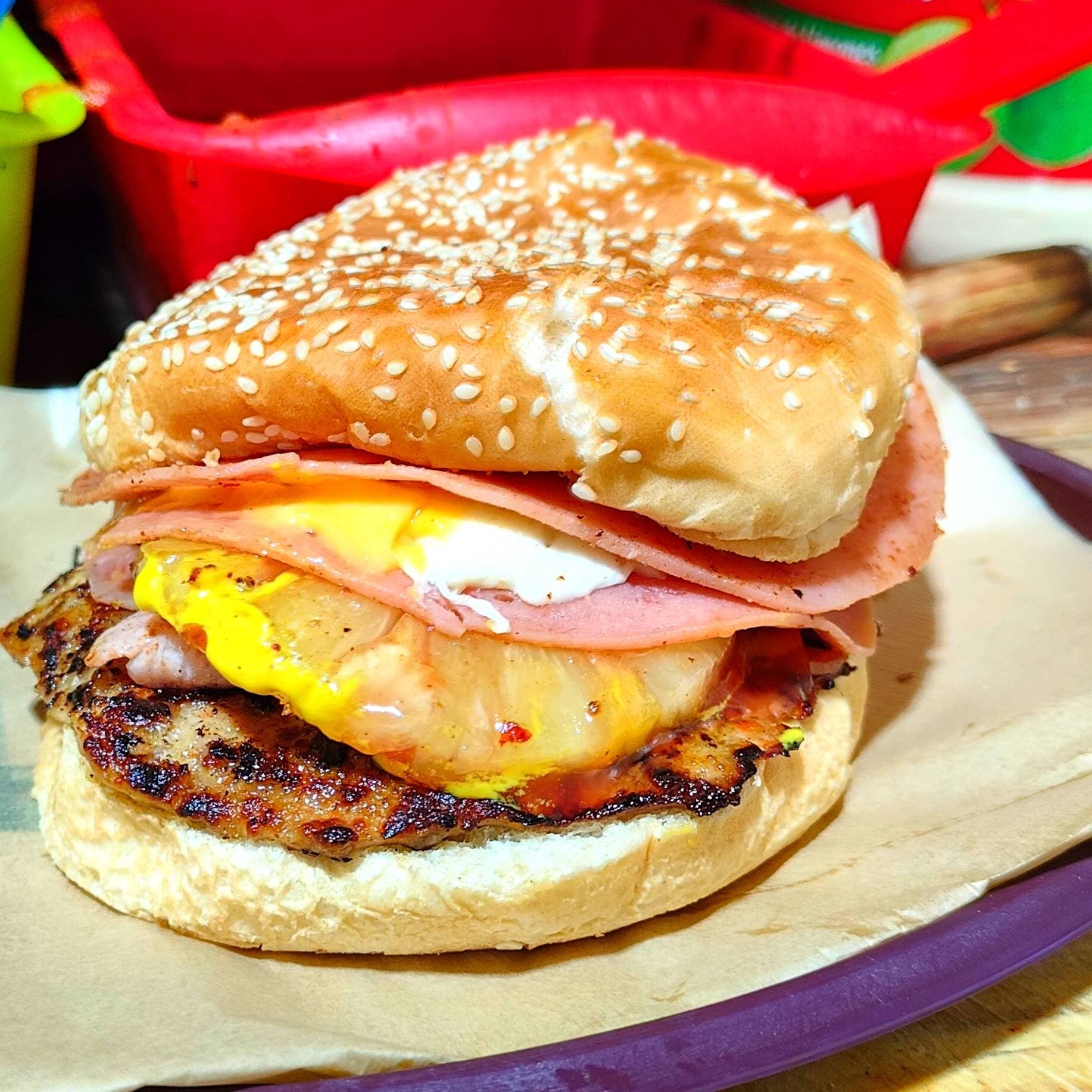 Hamburguesa Hawaiana