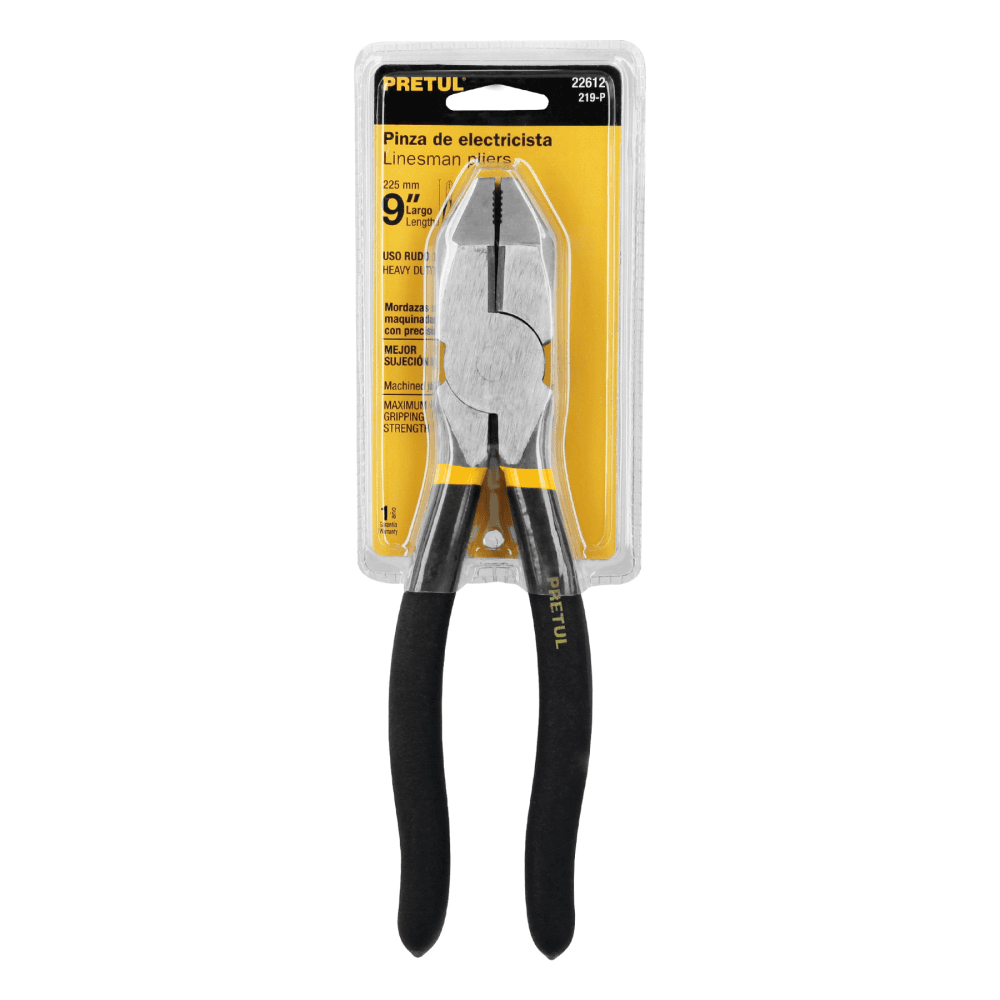 Pinza P/electricista 9" Uso Rudo, PRETUL