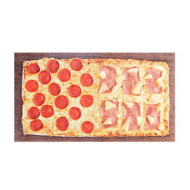 Pizza Pareja Hawaiana / Pepperoni (Mediana)