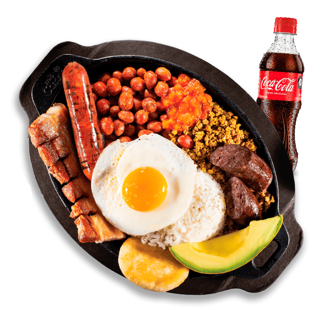 Bandeja Paisa + Coca-Cola