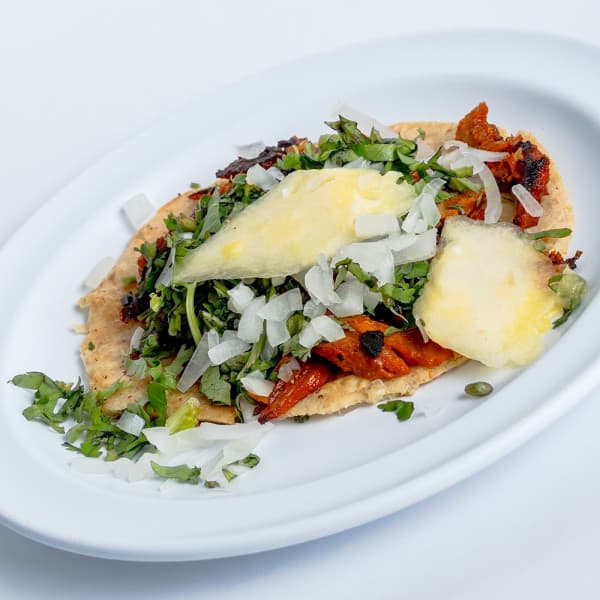 TACOS DE PASTOR CON QUESO (3)  220grs