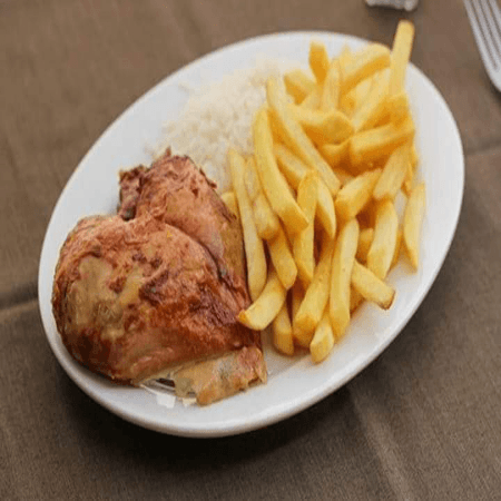 POLLO FRITO CON PAPAS