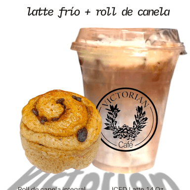 Combo Latte  Frío + Roll de Canela