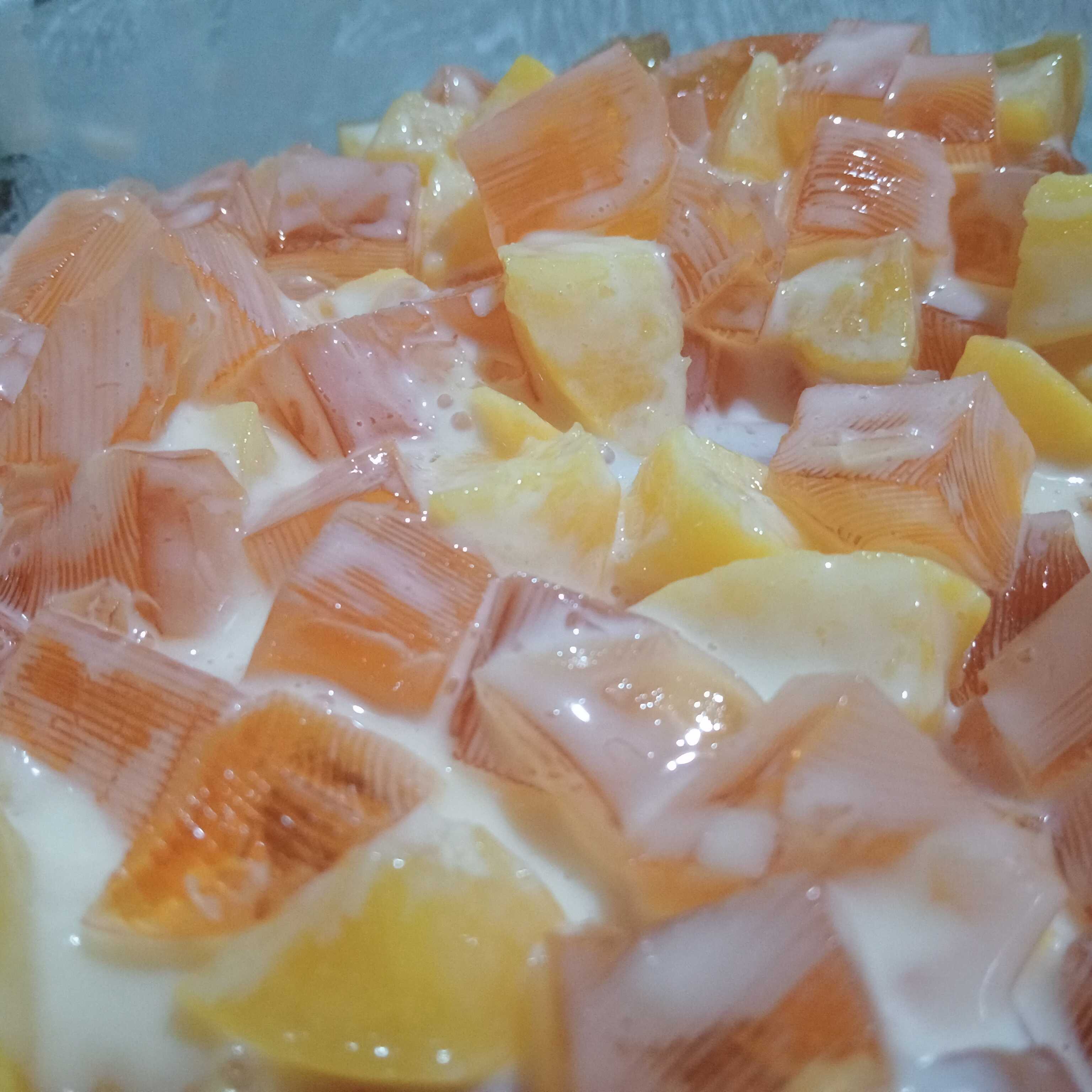 Gelatina de Durazno con trozos de Durazno
