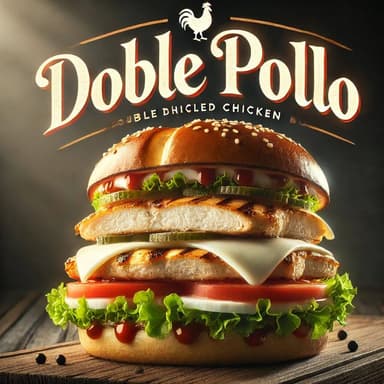 HAMBURGUESA DOBLE POLLO
