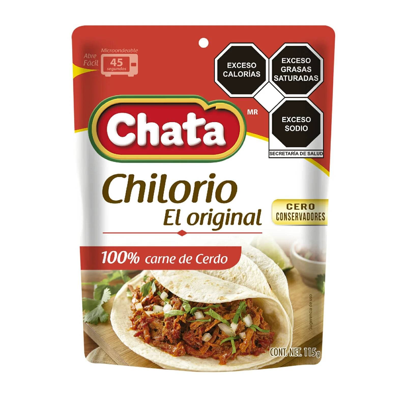 CHATA CHILORIO DE CERDO POUCH 115G