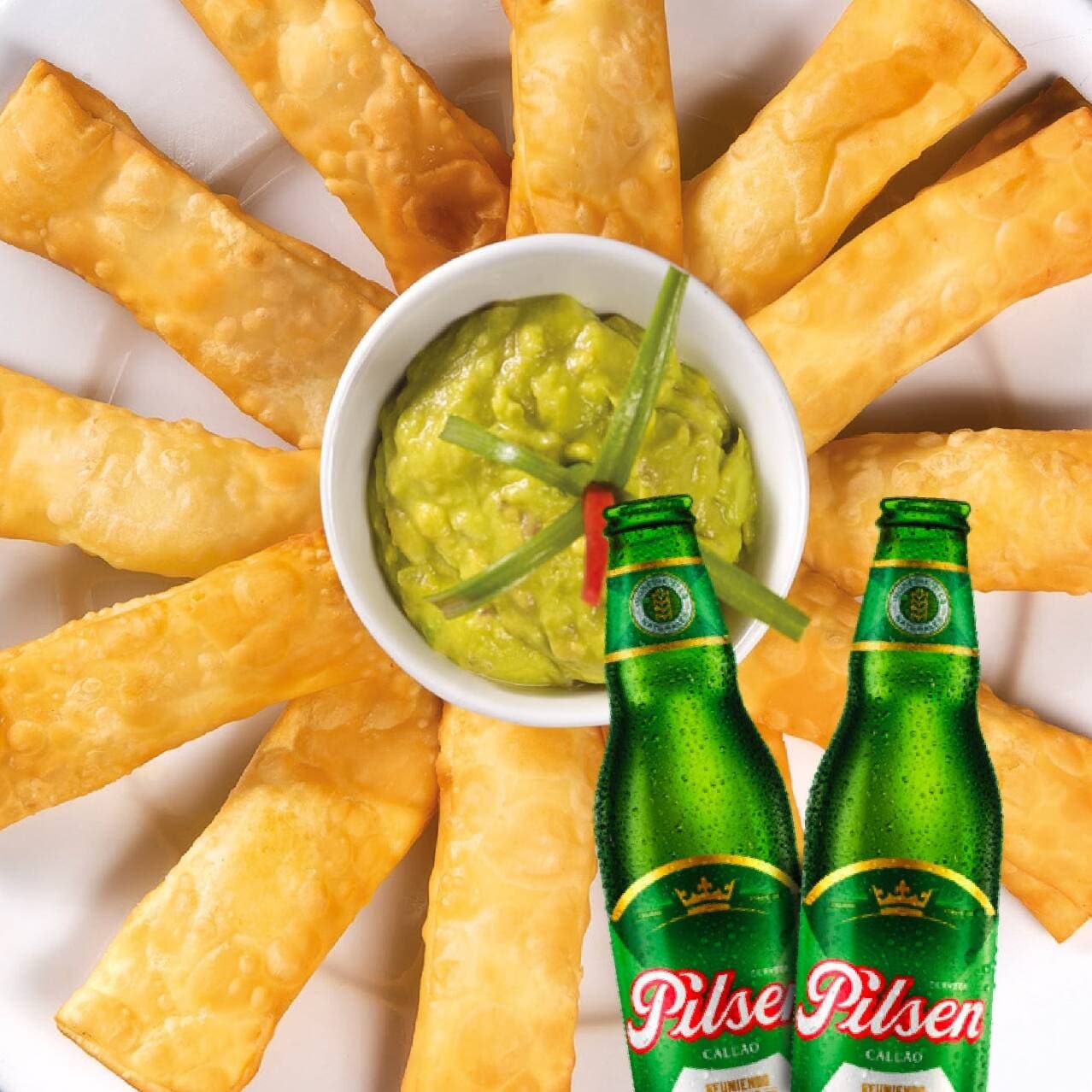 Táquenos con Queso más 2 Pilsen