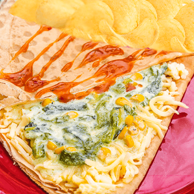 Crepa de rajas con papas chips