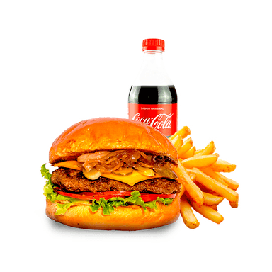 Hambuguesa Pickel Burger + Papas + Gaseosa