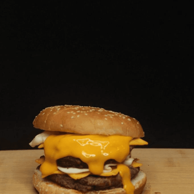 Hamburguesa Sencilla 3 Quesos