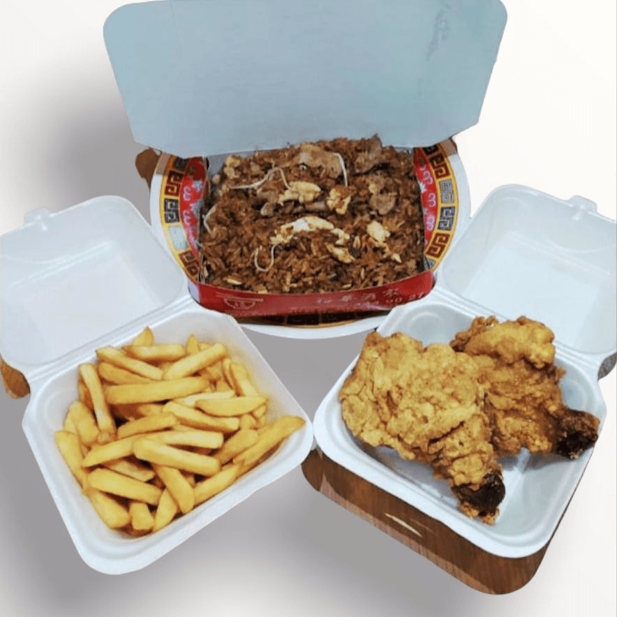 Caja pequeña + Papas + 2 Muslitos