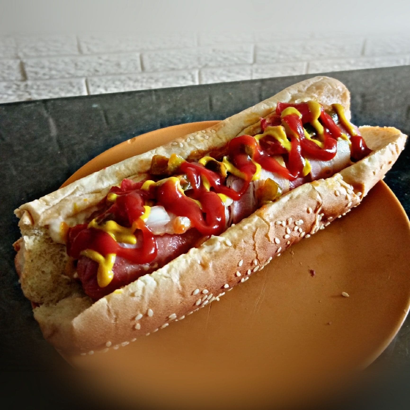 Hot Dog Grande Con Tocino