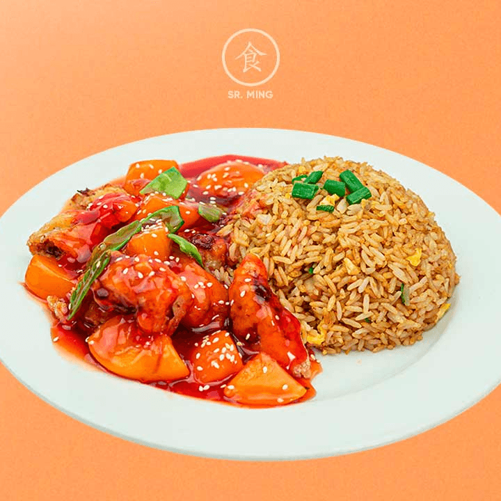 Pollo Enrrollado con Durazno