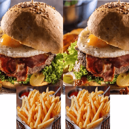 Combo 2 Burger Explosivas+Gaseosa+Papas Francesa