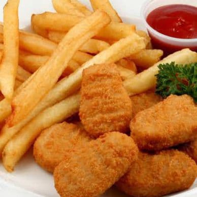 Nuggets con Papas
