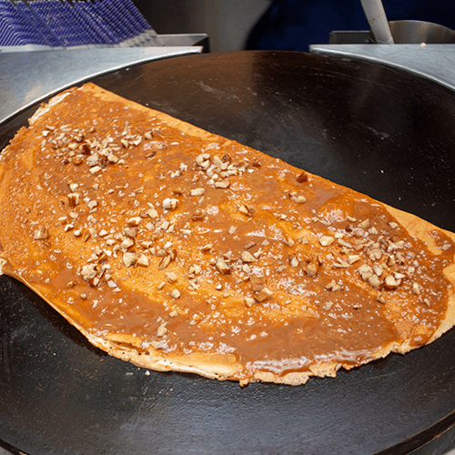 Crepe Dulce Leche Pecanas