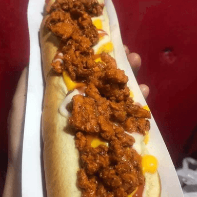 hotdog con carne