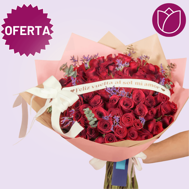 RAMO 100 Rosas "Feliz Vuelta al Sol"