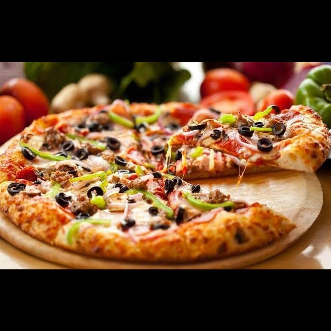 Pizza Grande Vegetariana+ pan con ajo y queso