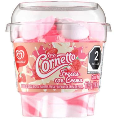 Copa Cornetto Fresas Con Crema