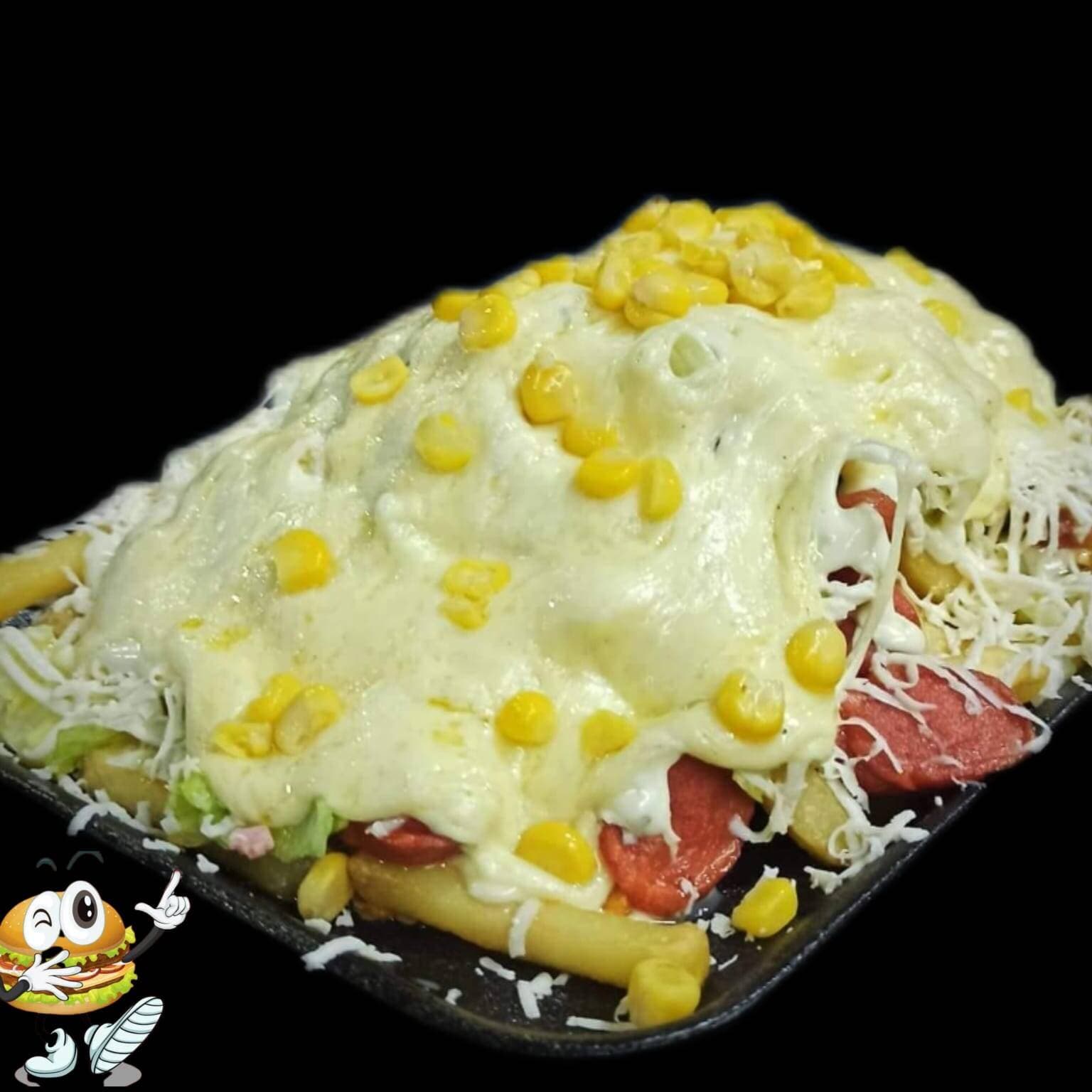 SALCHIPAPA ESPECIAL PARA 2 PERSONAS