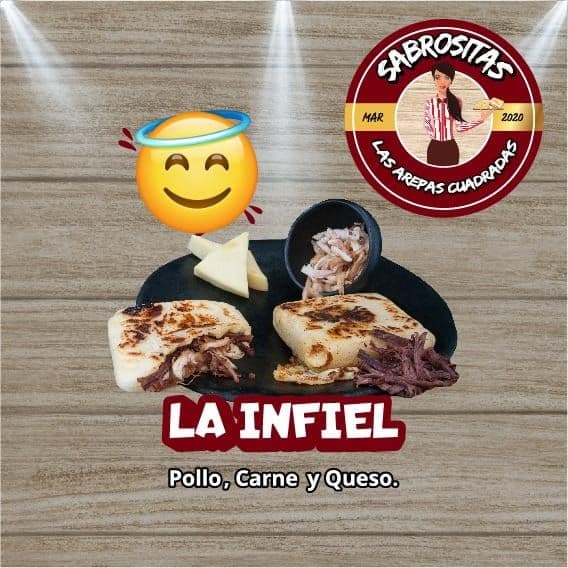 Arepa Pollo, Carne, Queso INFIEL