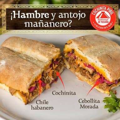 Torta Cochinita + Coca Cola 355 Gratis