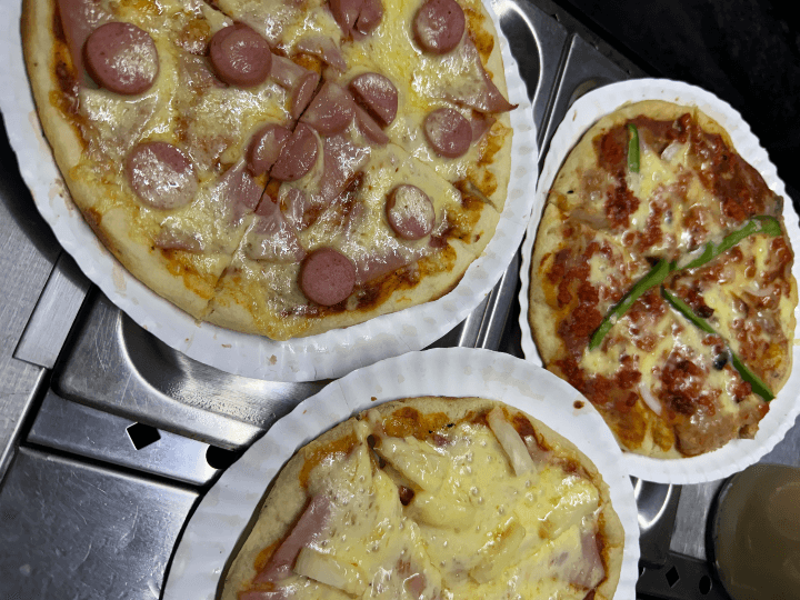 Hamburguesas y pizza del centro