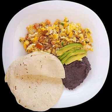 Huevito con Machacado a La Mexicana