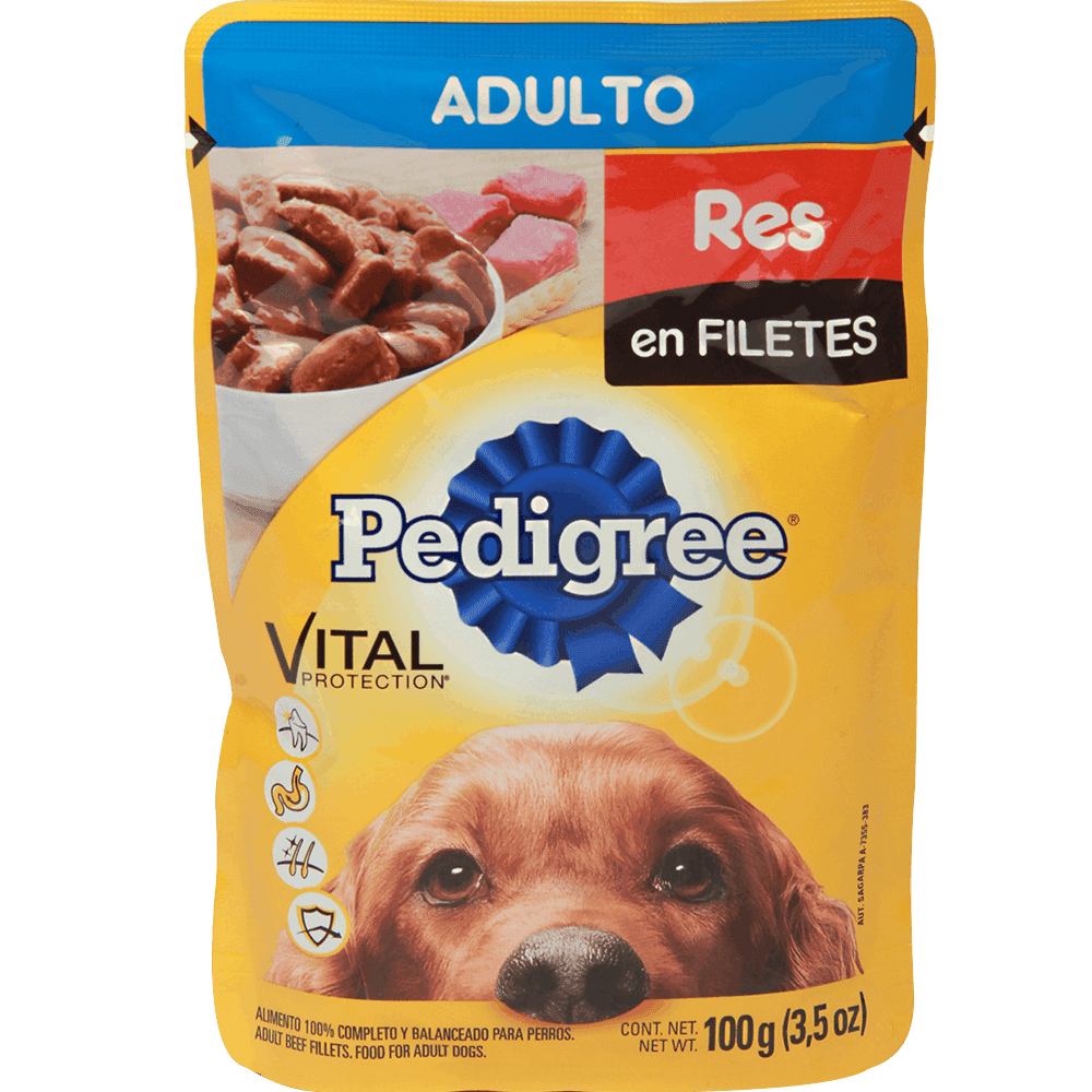 Alimento para perro Pouch Pedigree Adulto Res 100