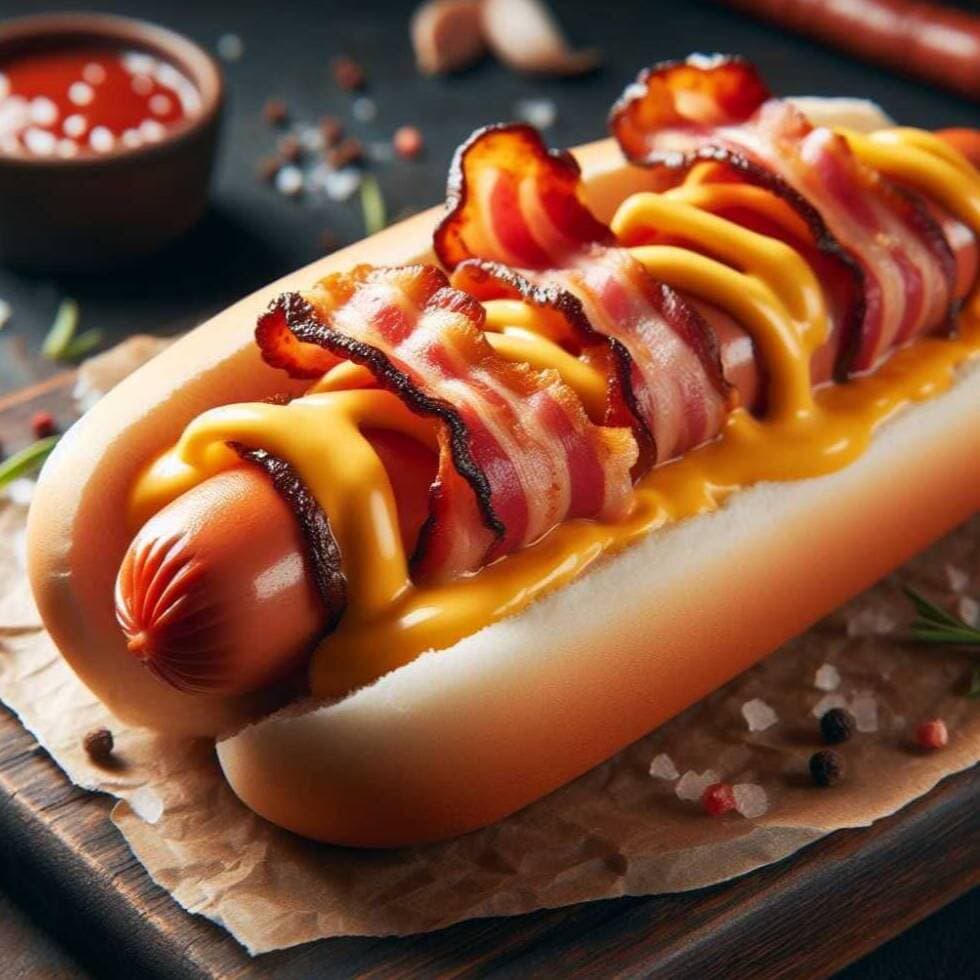 HOTDOG CON TOCINO