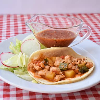 Frijoles Fritos .( Taco Sencillo ).
