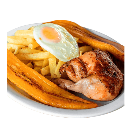 1/4 Pollo a Lo Pobre