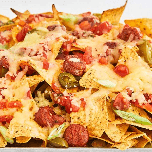 Nachos de chorizo
