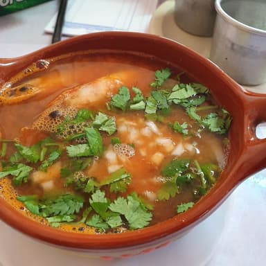 combo caldo de camaron+tostada