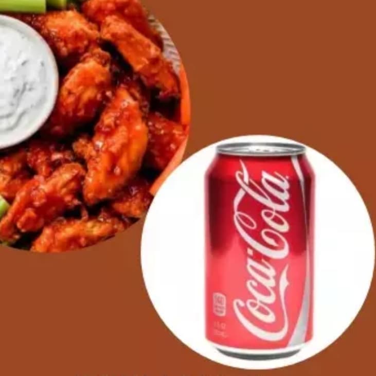Boneless BBQ y Coca Cola