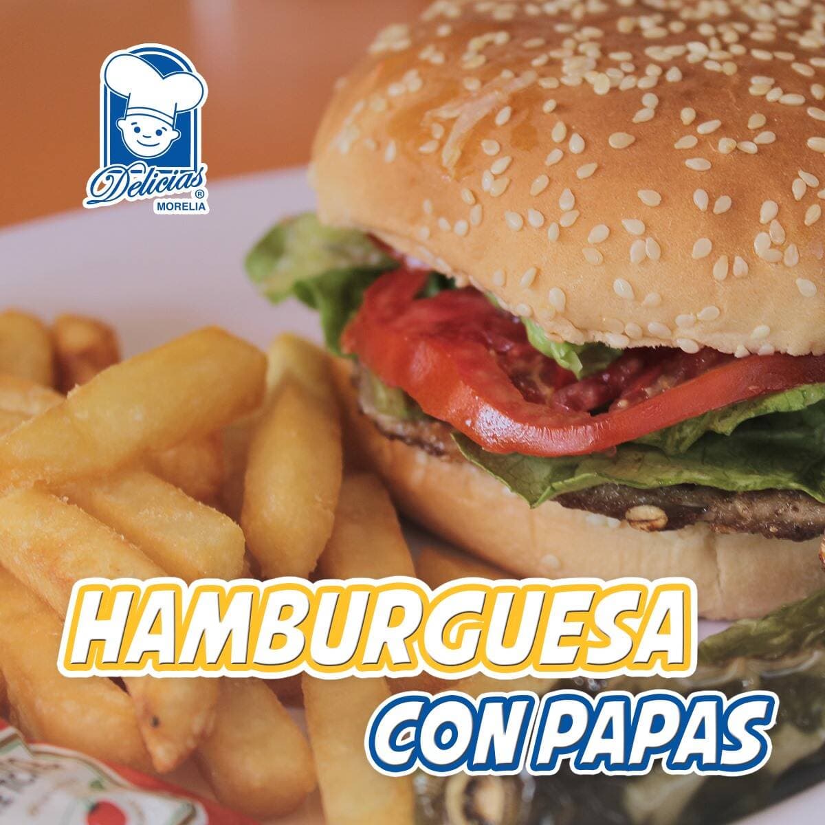 Hamburguesa de Res y Papas a la Francesa