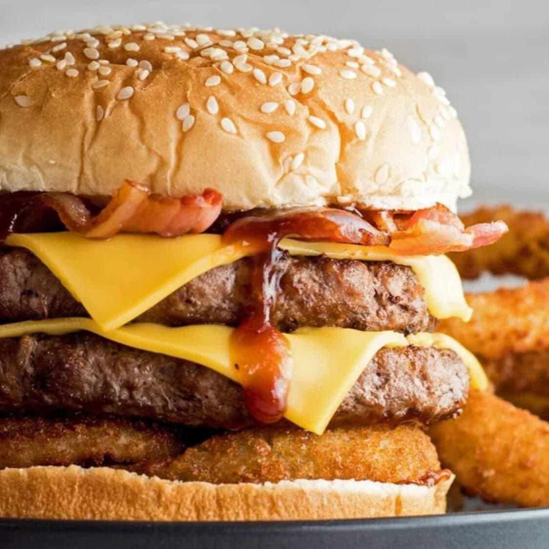 Hamburguesa Doble Con Tocino