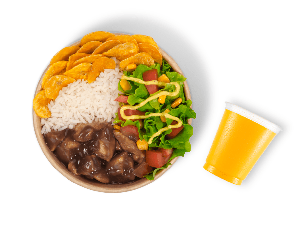 Combo bowlmediano Cerdo Agridulce+Bebida