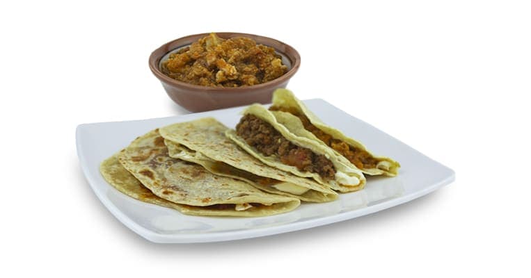 Taco de harina de chicharron