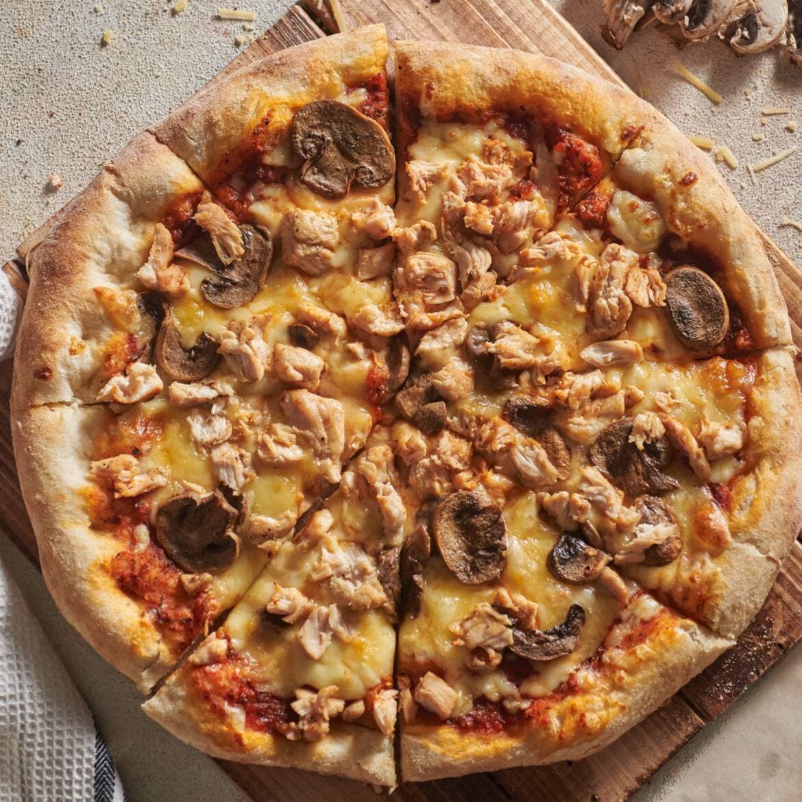 Pizza Pollo Champiñon Medium