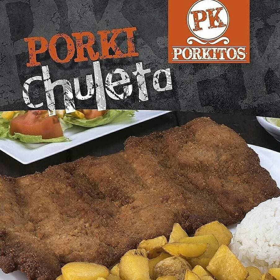 Chuleta de Cerdo Familiar con GaseosaLitroPostobón
