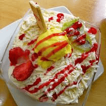 Ensalada de Frutas Grande con Helado