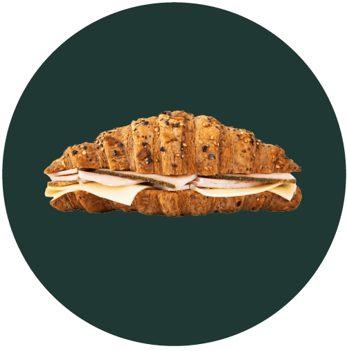 Croissant Cereales Jamón  Pavo y Queso