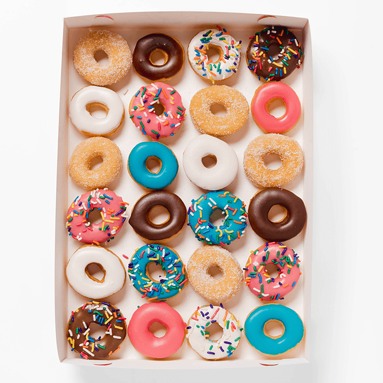 Caja de 24 Mini Donas Especiales