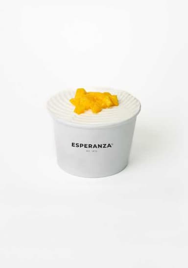 Cuchareable tres leches con mango