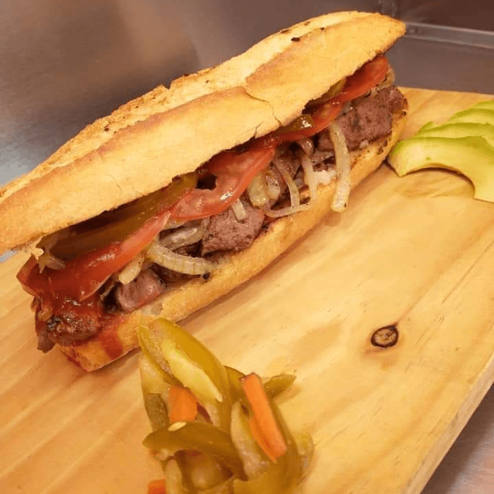 Lonche de Arrachera con Queso