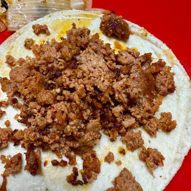 Taco con proteína e elección